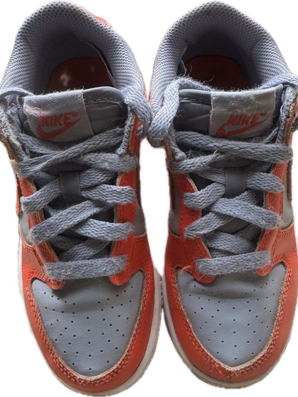 Nike Kids Orange and Gray Low-Top Sneakers